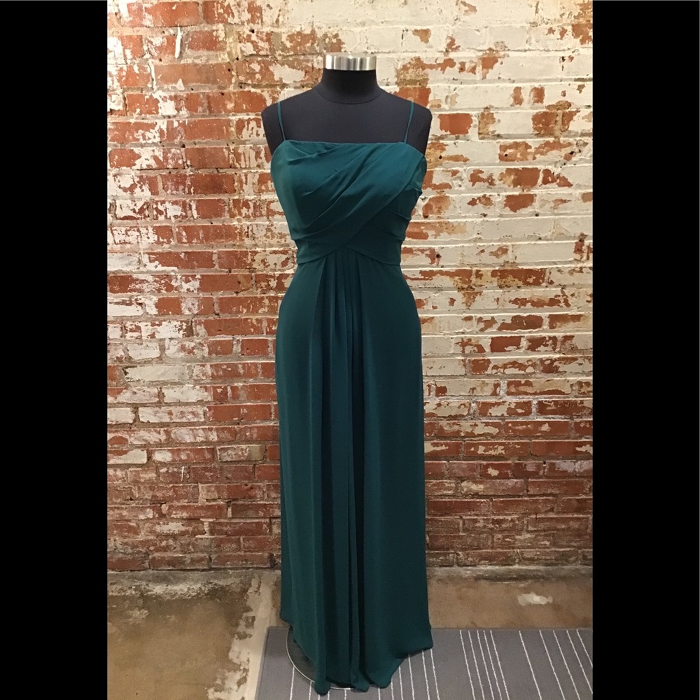 Dark Green Chiffon Dress